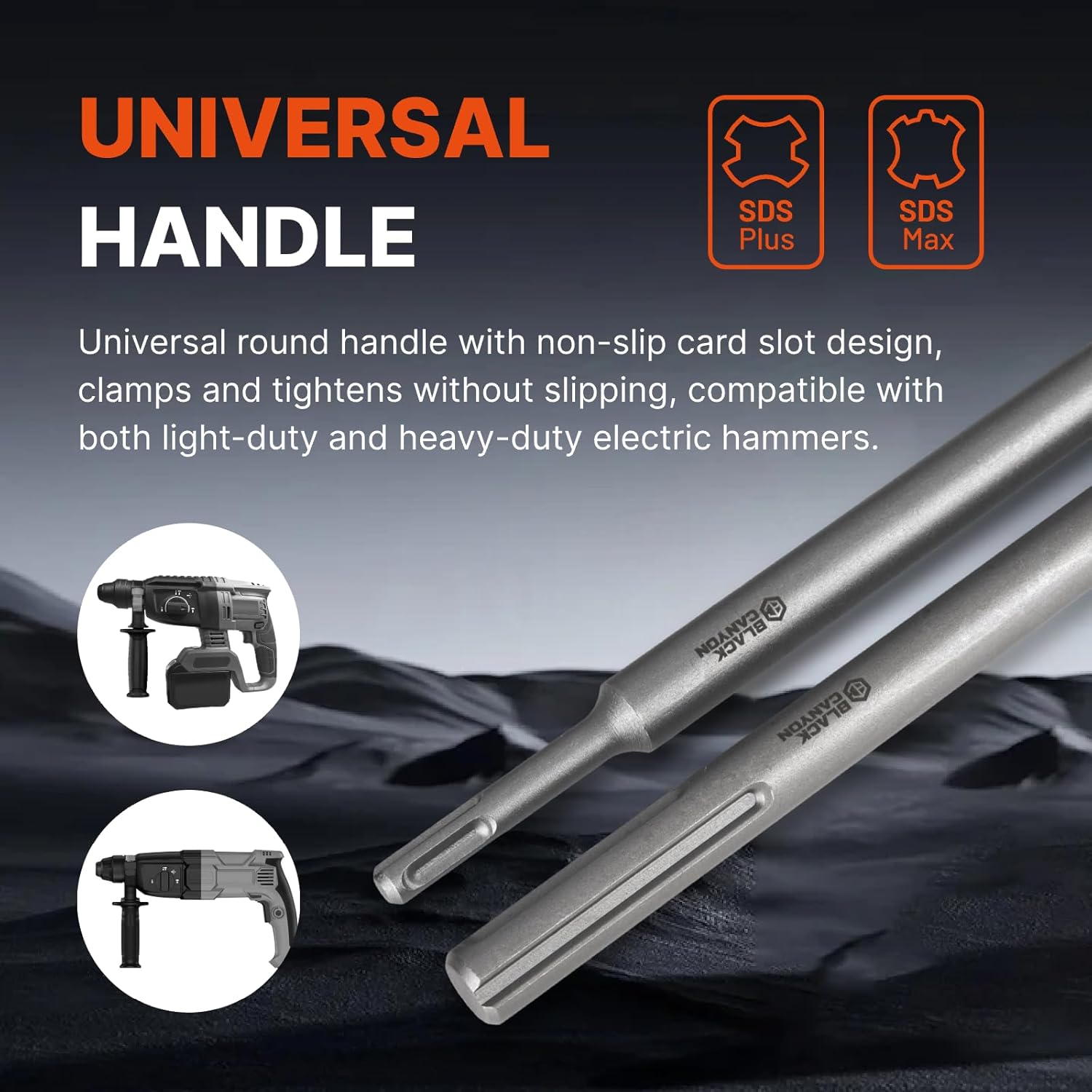 BLACK CANYON 9PCS Concrete Hole Saw Kit – Masonry Hole Saws 30/40/65/80/100mm with 2 Drill Bits, SDS Plus & Max Shanks, Heavy-Duty Hole Saw Set for Concrete, Cement, Brick & Stone Wall Drilling