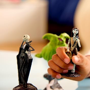 Disney Store Official Tim Burton's The Nightmare Before Christmas Toy Figure Set, 8 Toys including Jack Skellington, Sally, Zero, Oogie Boogie and more, Suitable for Age 3+