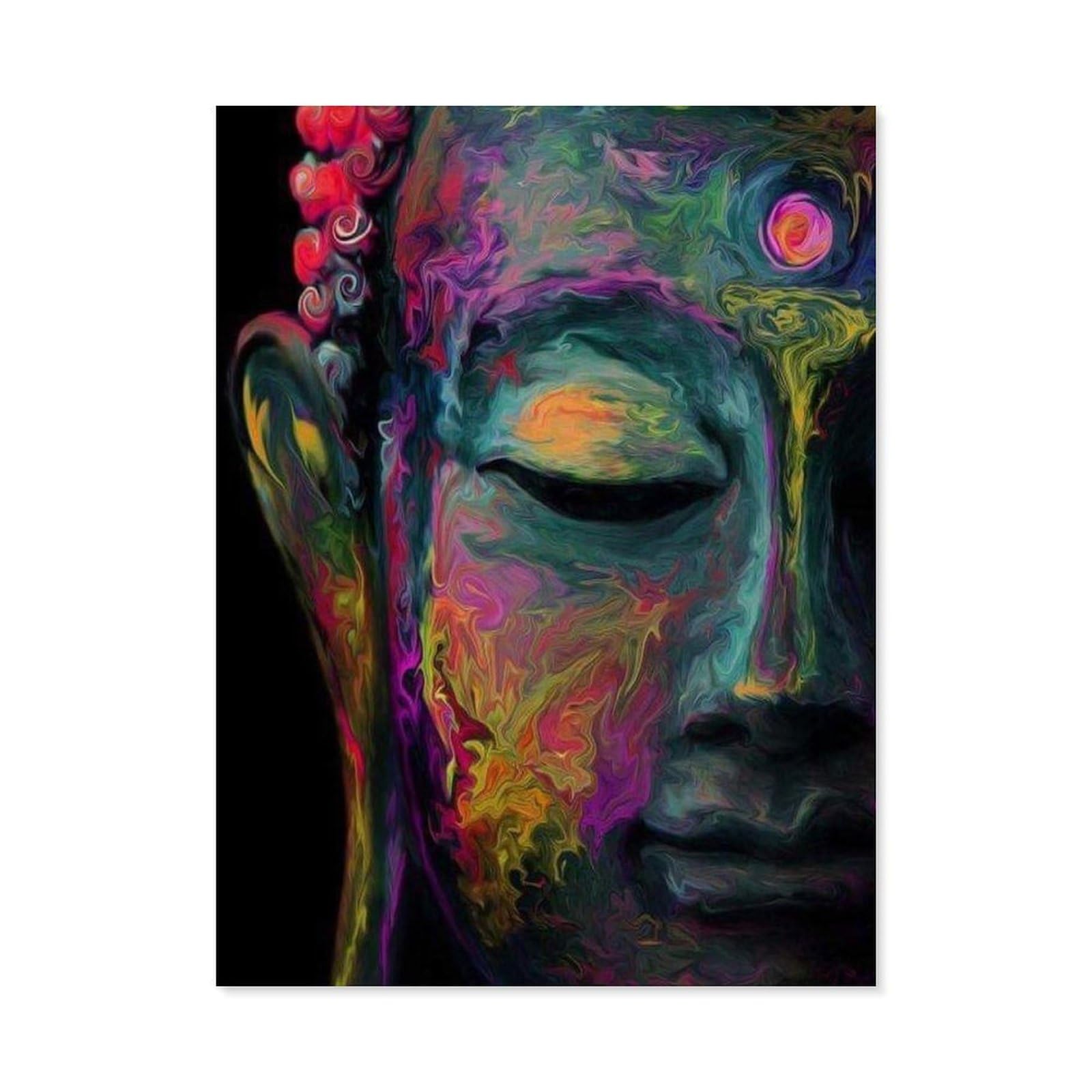 Paint by Numbers，Buddha，DIY Paint by Numbers Kits for Adults Kids,Canvas Oil Painting with Brushes and Acrylic Pigment Paint by Numbers Arts Craft for Home Wall Decor(30x40cm) 11.8x15.7 inches-G4