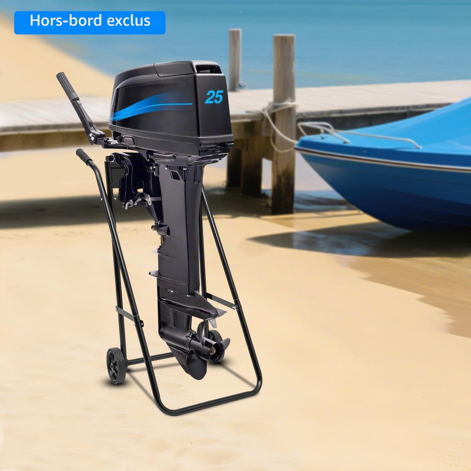 Support de moteur hors-bord, chariot de transport pliable, jusqu'à 70 kg