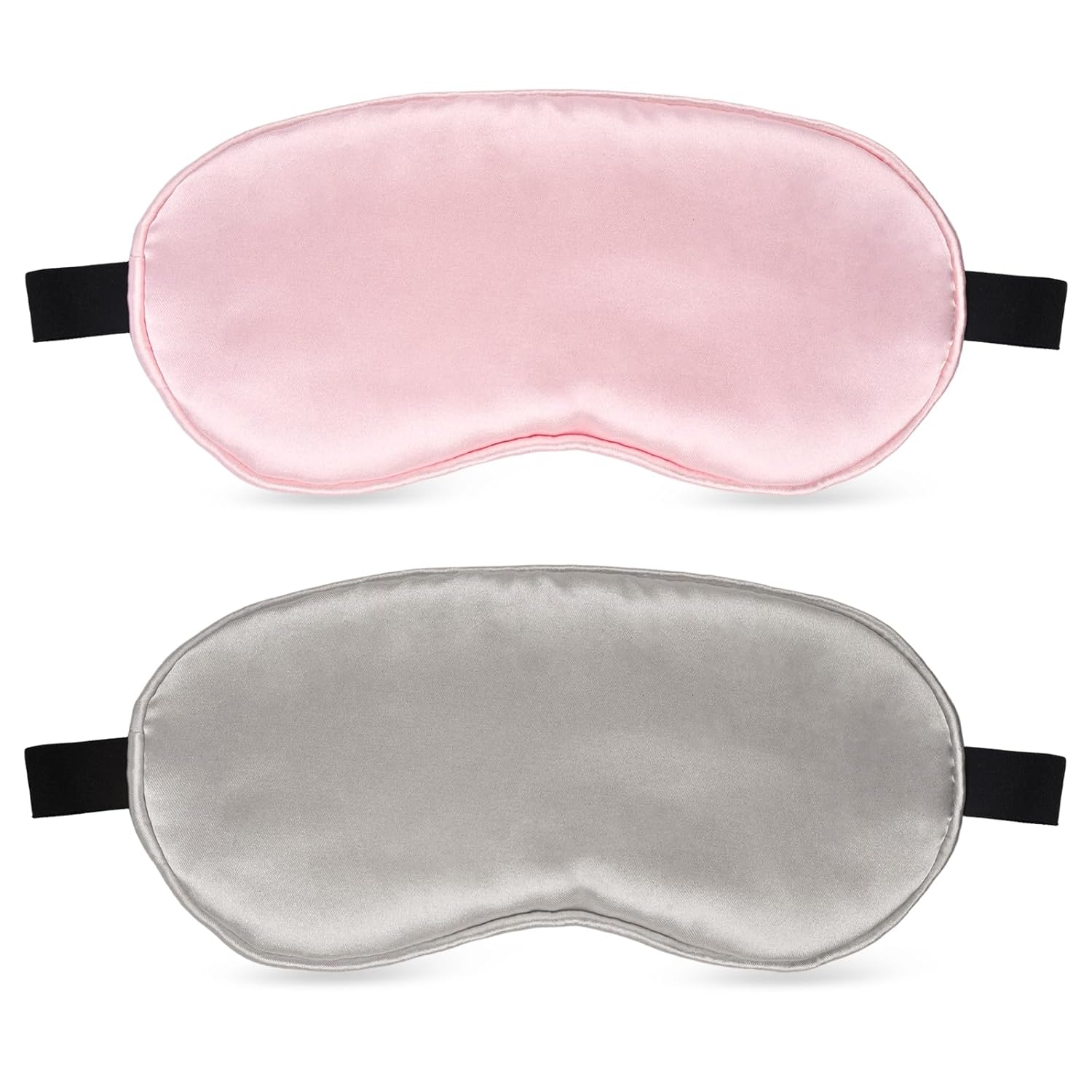 Sleep Mask 2 Pack Eye Masks for Sleep Soft Sleeping Mask for Women Men with Adjustable Strap Eye