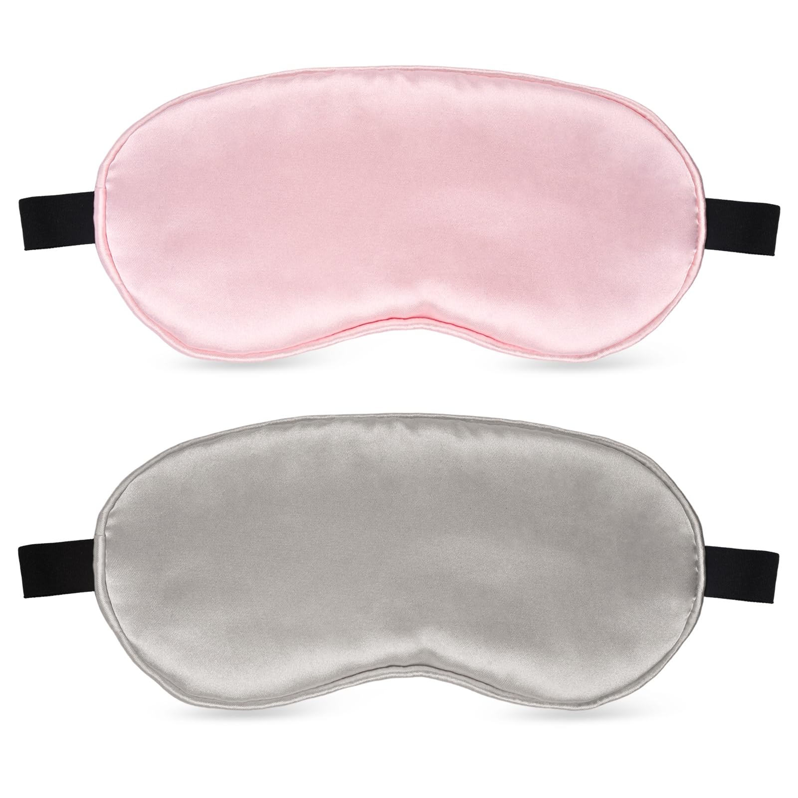 Sleep Mask 2 Pack Eye Masks for Sleep Soft Sleeping Mask for Women Men with Adjustable Strap Eye
