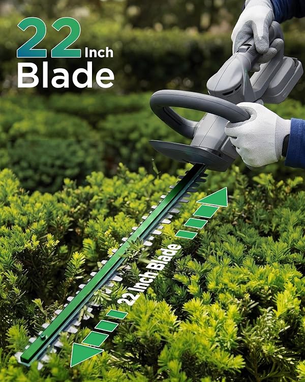 22-Inch 20V Brushless Cordless Dual-Action Hedge Trimmer by KraftSense - Used condition - Image 2