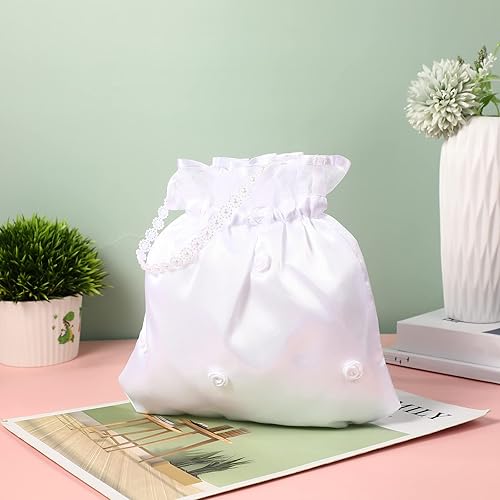 Miniatura 8 de IMIKEYA 1 unids bolsas de boda satén nupcial boda bolsa de dinero monedero nupcial bolsa Dolly