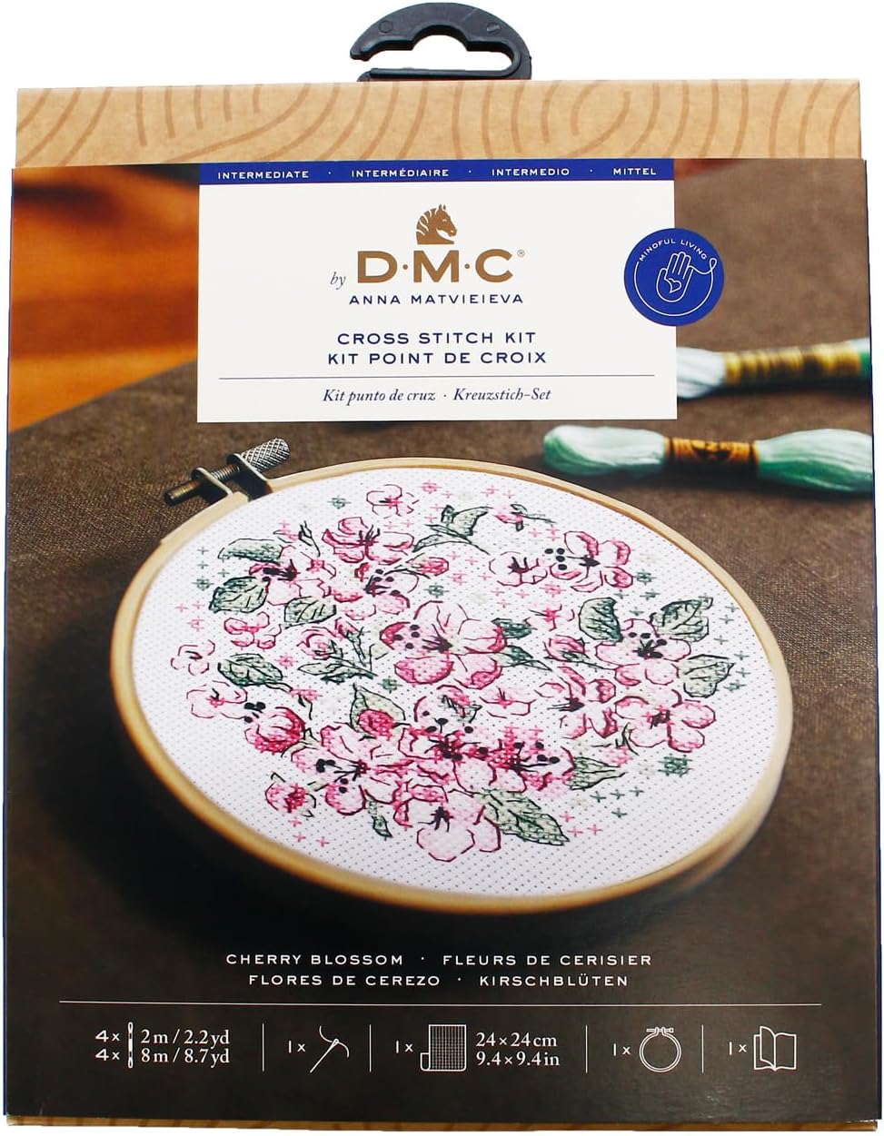 DMC Cherry Blossom - Medium Cross Stitch Kit