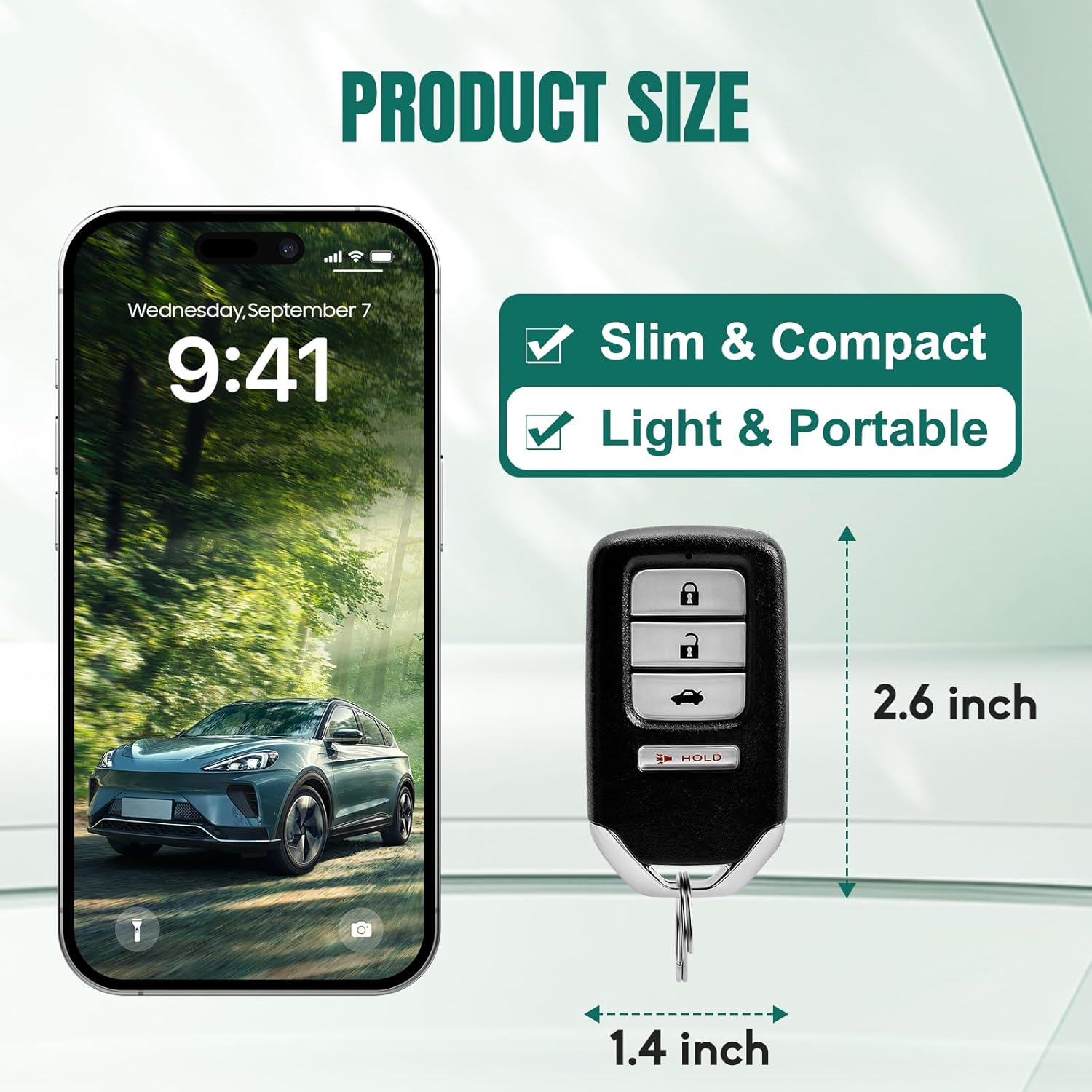Key Fob Replacement Fits for Honda Accord 2013-2015, Honda Civic 2014 2015, Smart Proximity Keyless Entry Remote Control ACJ932HK1210A 72147-T2A-A01, 72147-T2A-A02 4 Button 313.8 MHz