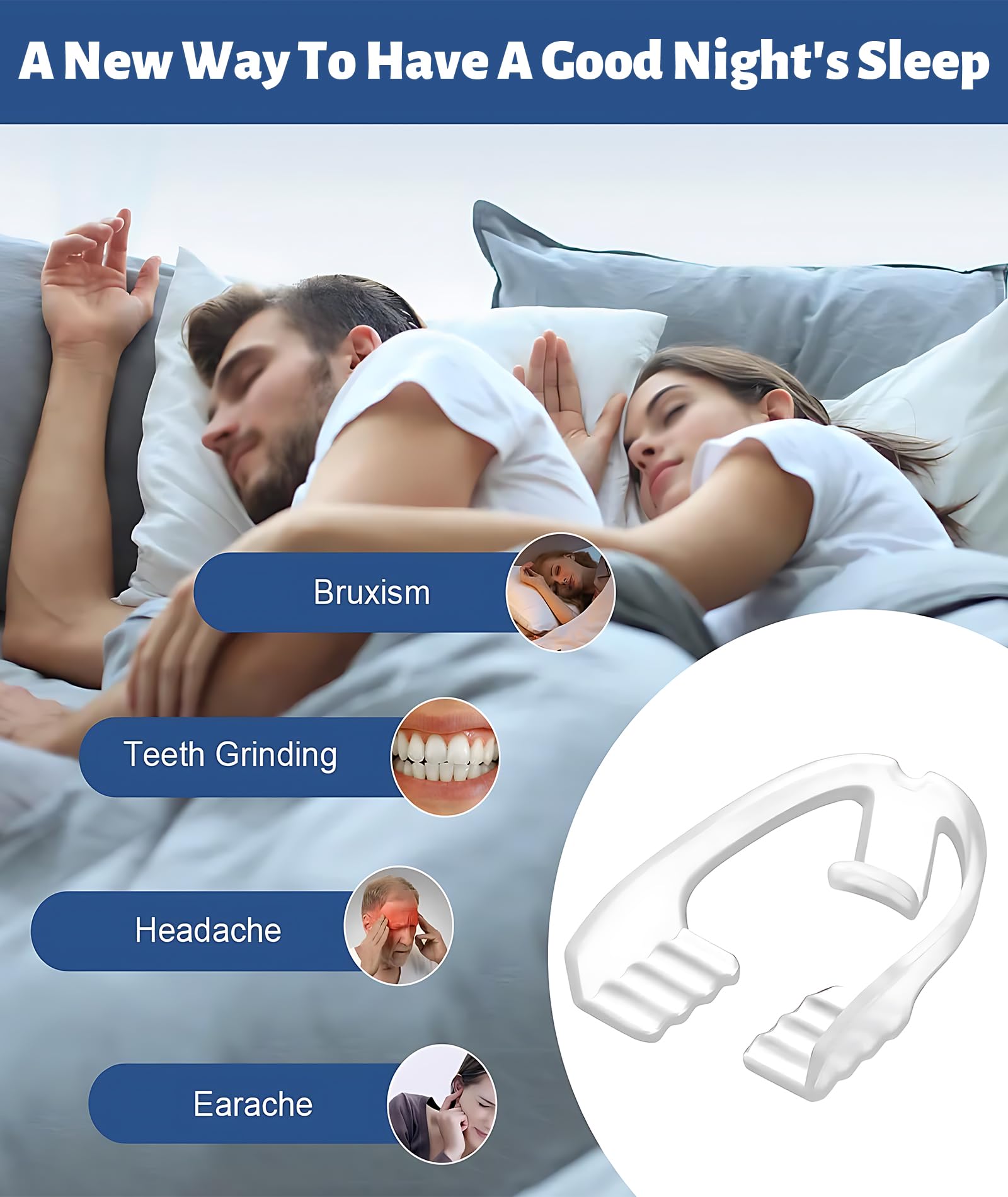 3PCS Night Guards for Teeth Grinding, Mouth Guard for Teeth Grinding with Comfort Fit Design, Teeth Guard for Night Grinding, Helps Reduce Teeth Clenching, - Image 7 thumbnail