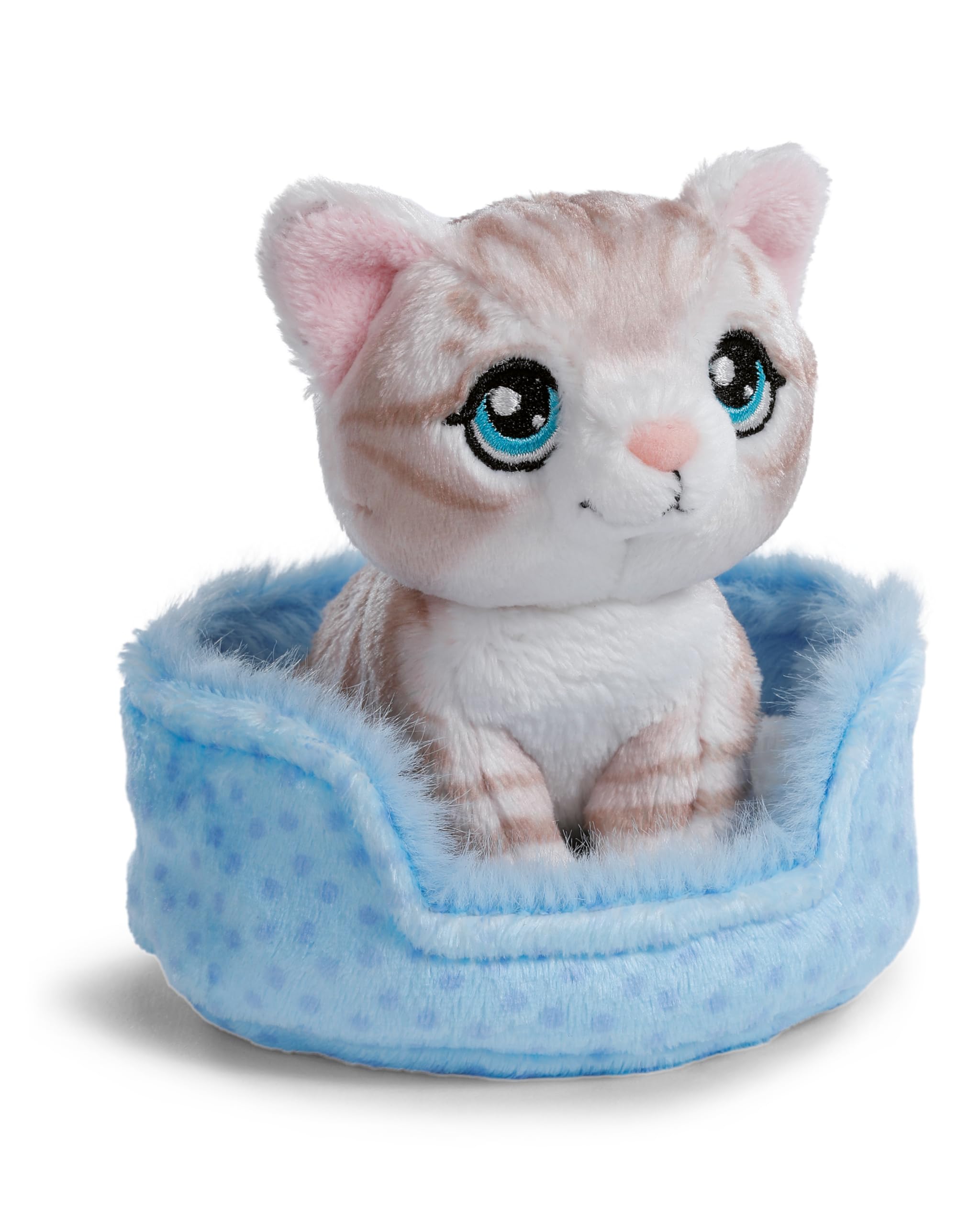 Knuffel Kat Grijs Gestreept/Tijger - 14 cm van PIA soft toys kopen