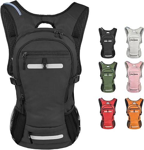 Miniatura 12 de Zavothy Mochila de senderismo multiusos de 18 litros con bolsa de agua de 3 L, mochila de hidratación duradera con compartimento aislado para la
