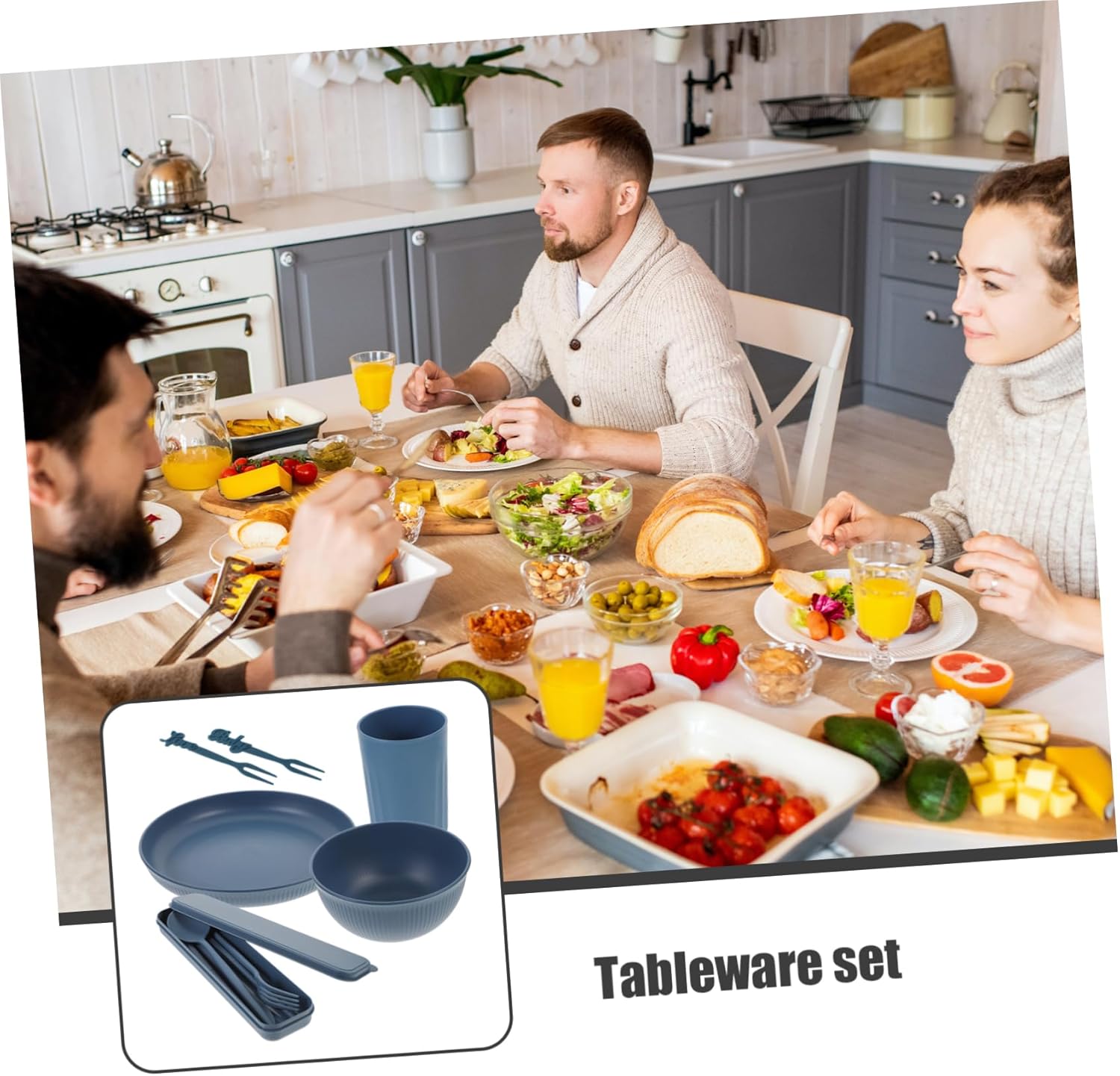 Dinnerware Cutlery Fork Spoon Knife Travel Spoon Reusable Utensils Case for Outdoor