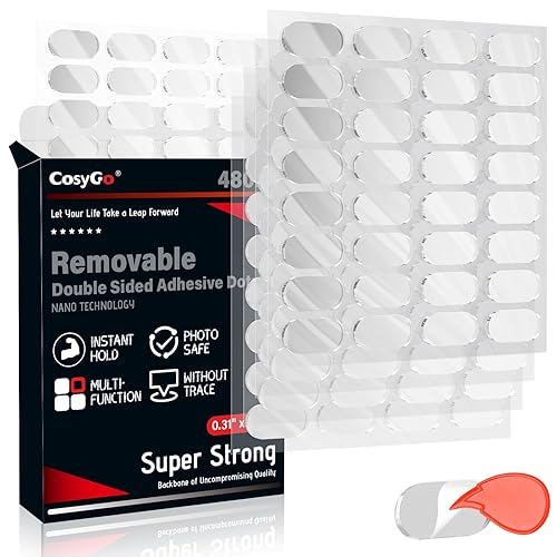 480 Piezas Masilla de Montaje de Gel Removible para Figuras de Acción de Museo, Masilla Transparente para Terremotos, Puntos Adhesivos de Cinta de