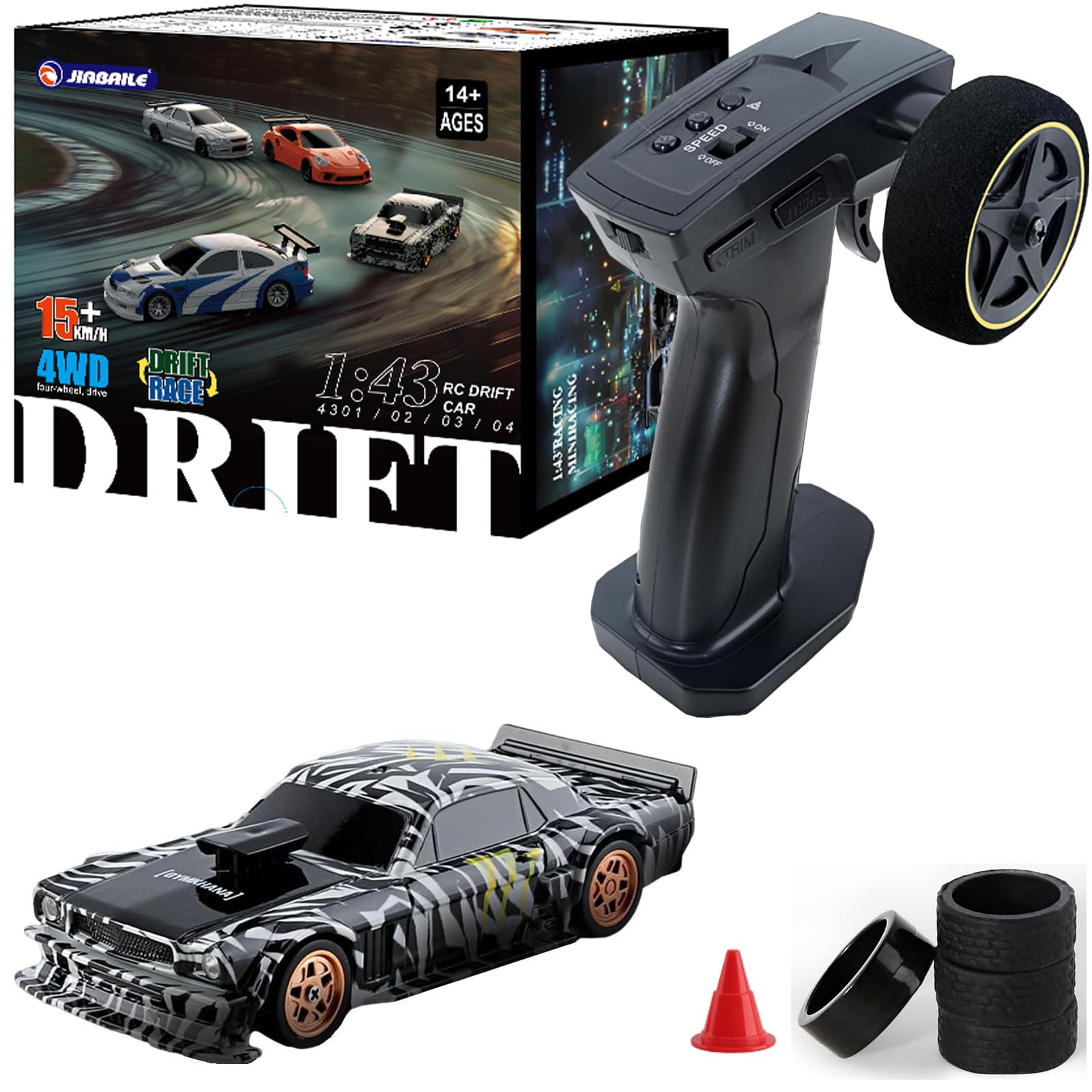 Amazon.com: Moonzeamus 1:43 Mini RC Drift Car 2.4GHz RTR Full