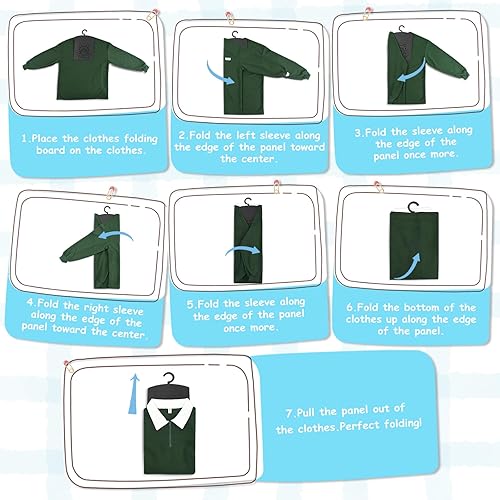 Miniatura 3 de BoxLegend Carpeta plegable para camisas, carpeta de ropa duradera para adultos y niños, mango como gancho para colgar, color negro