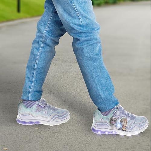 Miniatura 2 de Disney Zapatillas de deporte Frozen para niña, sin cordones, con luces para correr (bebéniña pequeña)