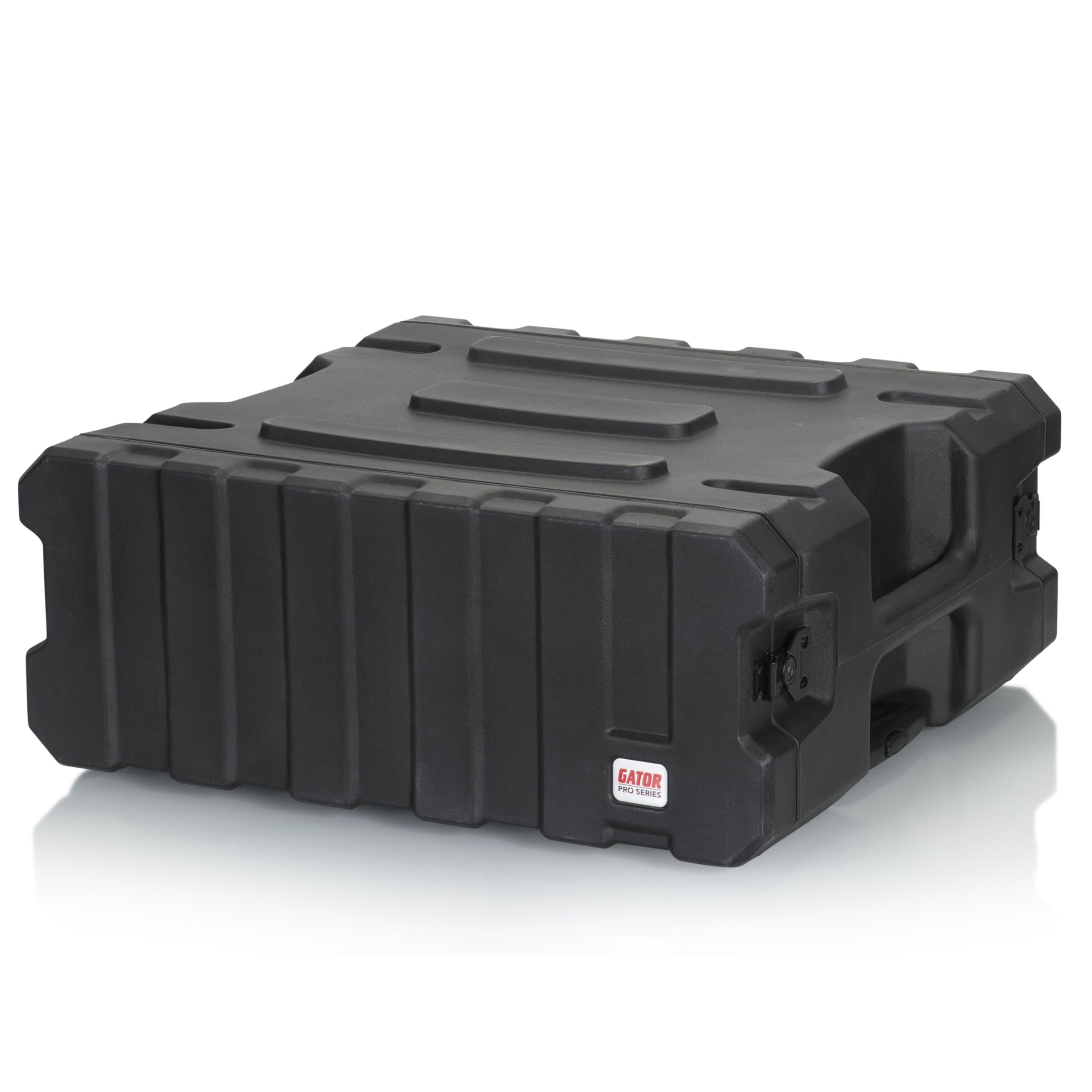 Gator Cases Proシリーズ 4U ローリングラックケース 深さ19インチ 牽引ハンドル 凹型ホイール付き ロト成形 米国製 (G-PROR-4U-19)