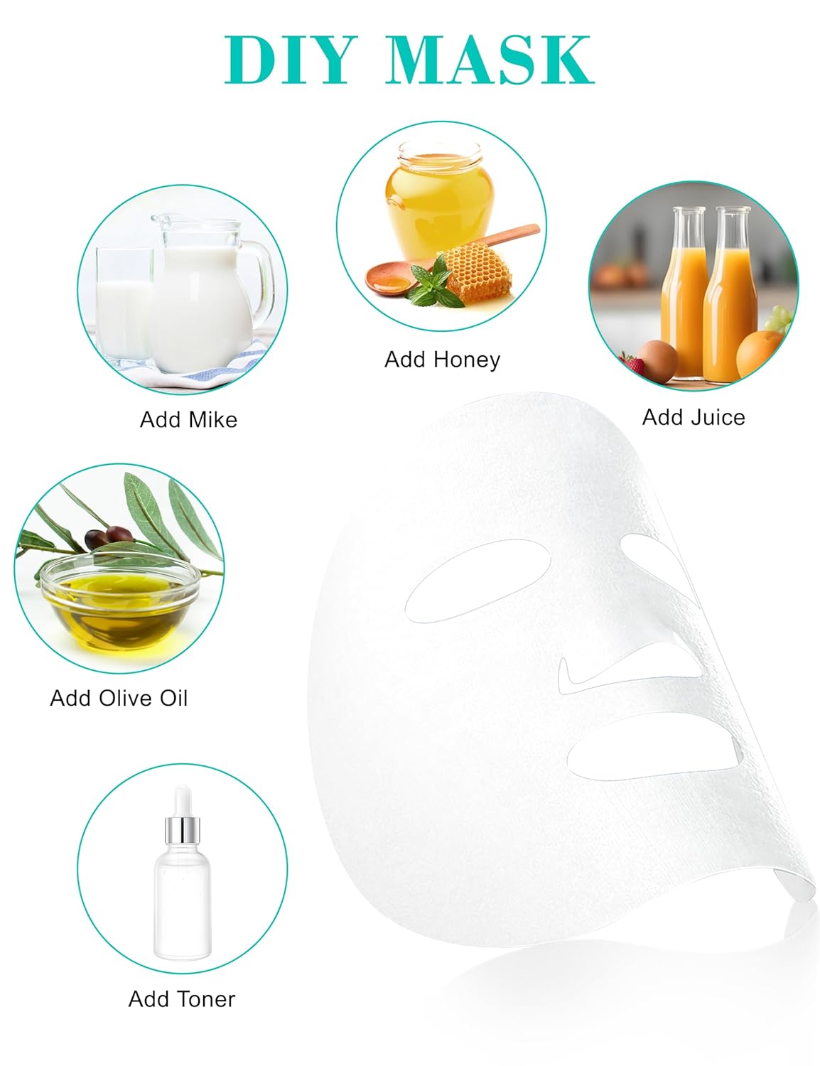 Dioche 500pcs Disposable Mask Paper Compressed Sheet DIY Hydrating Mask Cotton Skin Care Wrapped Masks for Home Travel, Dry Face Paper Sheet