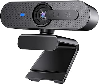ASHU 1080P HD Autofocus Webcam, Dual-Mic and Privacy Cover for Mac/Computer/Laptop/Xbox One, Live Streaming/Skype/Video Chat/On-line Class/Conference, Black