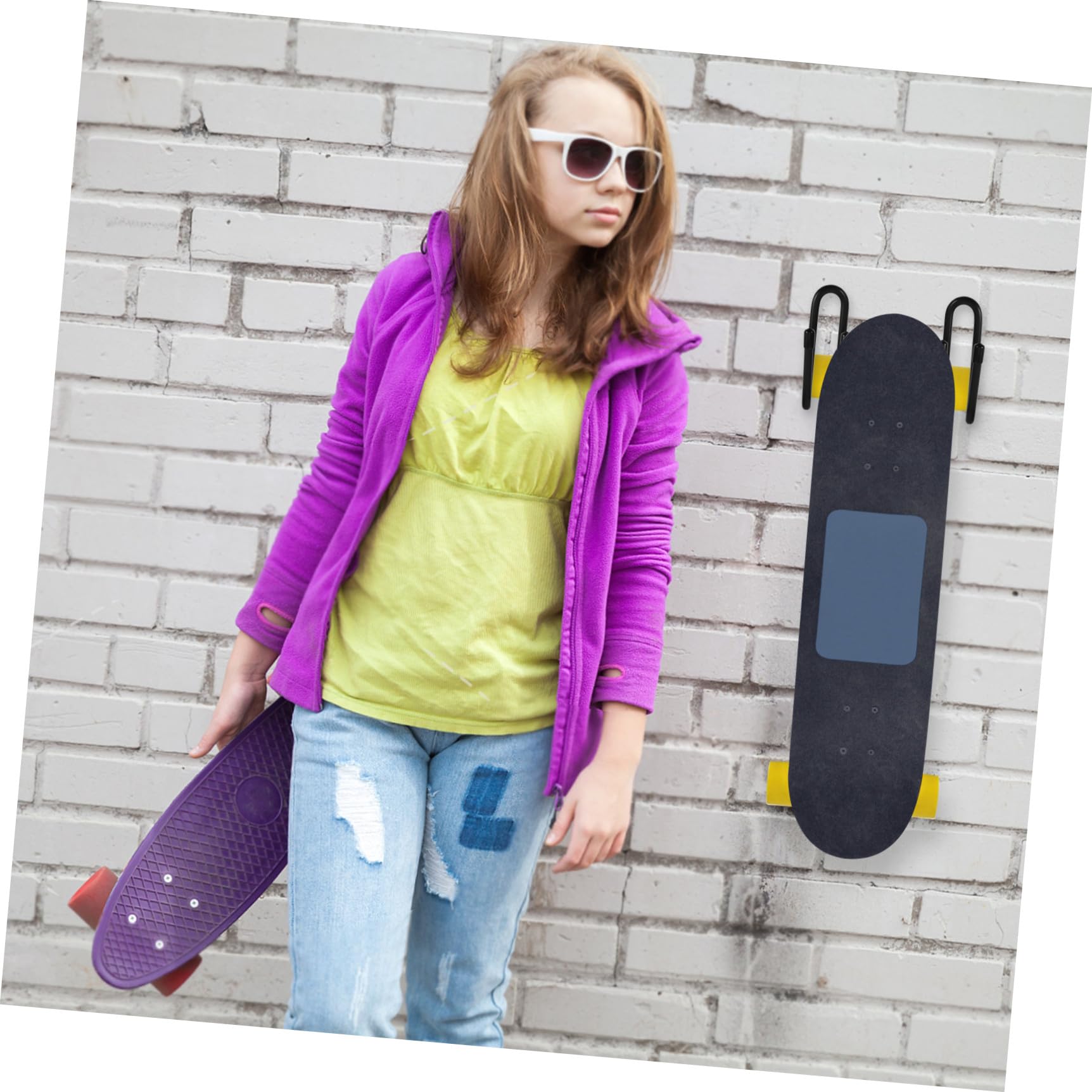 Gancho de Pared para Tabla de Surf Colgador Retráctil Negro