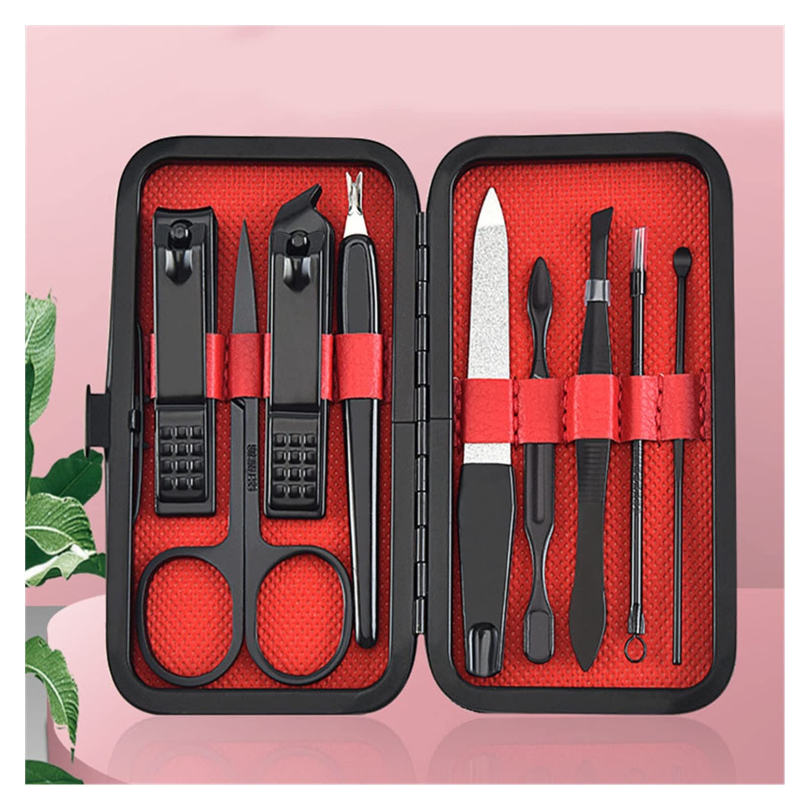 Zestaw do manicure, Zestaw do manicure, Zestaw do Obcinacze do paznokci u stóp 9 szt./zestaw Obcinacze do paznokci Zestaw do manicure i pedicure Przenośny zestaw narzędzi do podróży ze stali nierdzewn