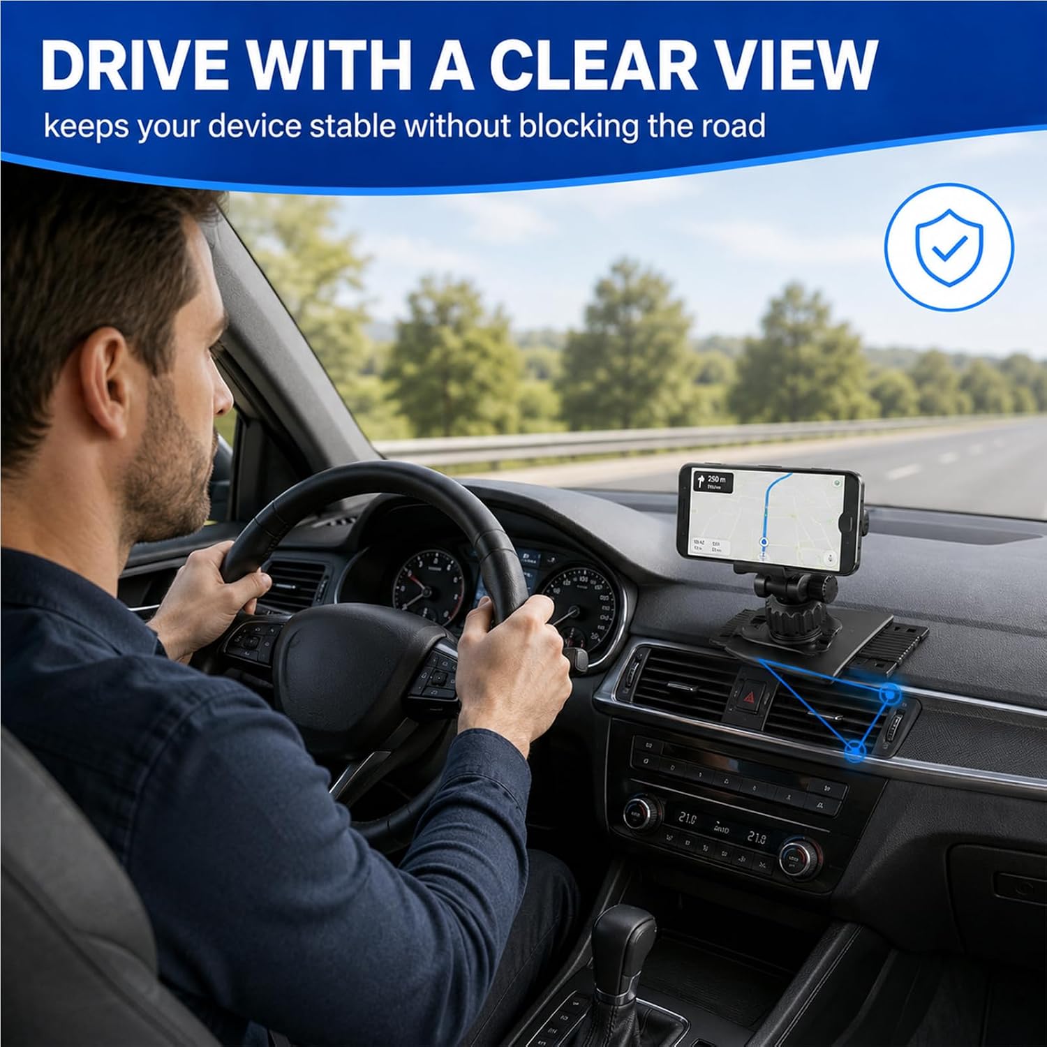 Cd Slot Mount for Carplay Screen,Cd Mount for Carplay Screen,360° Rotatable Carplay Cd Mount,for Car Compatible with 7-11 Inch Portable & GPS Navigation