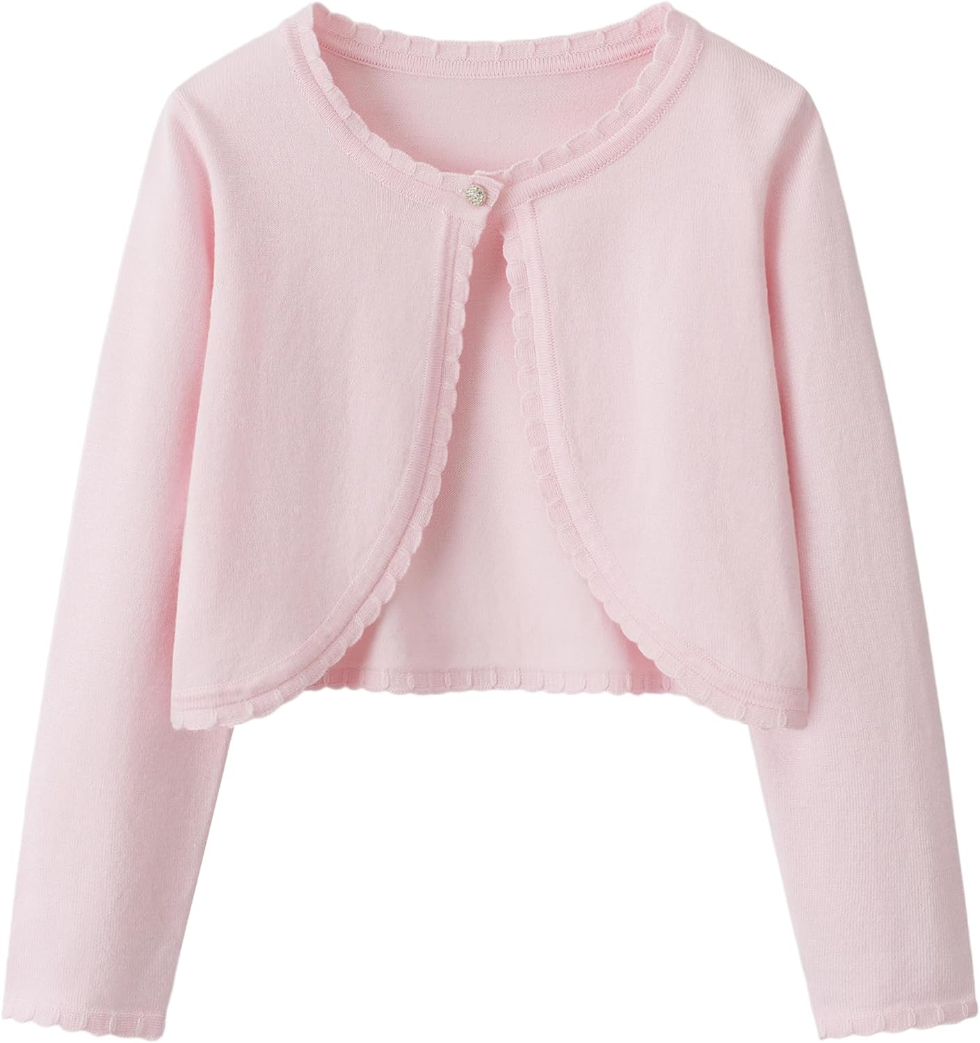Yekaty Kids Girls Cardigan Long Sleeve Cropped Button Bolero Shrug Sweater