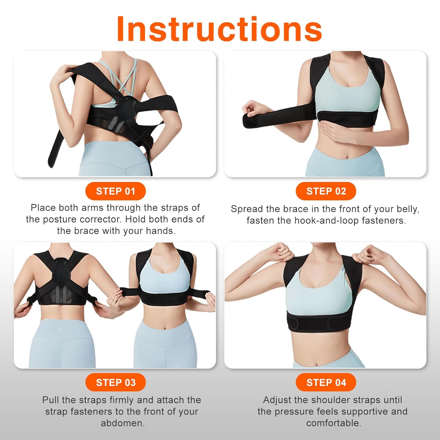 Posture Corrector for Women, Adjustable Back Straightener with Enhanced Support, Invisible Under Clothes, Breathable Upper Back Brace for Neck, Back Pain Relief, Correct Hunchback, Slouching, L/XL