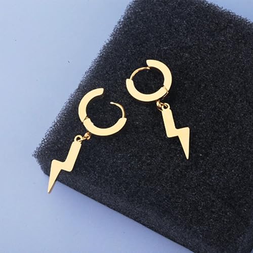 Miniatura 3 de TTJHGYQO Aretes de cruz chapados en oro para mujer, chapados en oro, delicados aretes hipoalergénicos, cruzrayo