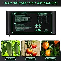 Vista 5 de Paquete de 4 alfombrillas térmicas de plántulas para plantas de semillero, alfombrillas de cultivo hidropónico, impermeable, alfombrilla
