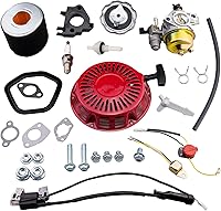 Vista 1 de Ruma Adjustable Carburetor Pull Start Recoil Starter Assembly Ignition Coil Kit for Honda GX340 GX390 GX420 11HP 13HP 16HP Engine