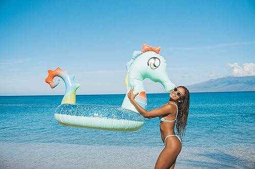 Miniatura 5 de Poolcandy - Flotador inflable de animal para piscina, tamaño extra grande de 48 pulgadas, múltiples estilos de animales