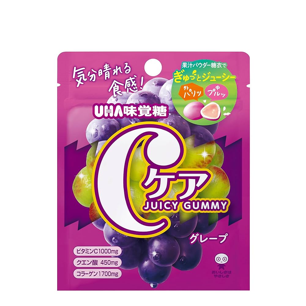 UHA味覚糖 グレープ味キャンディ 100袋入り キャンディの中から果汁100％グミの新感覚キャンディ UHA味覚糖