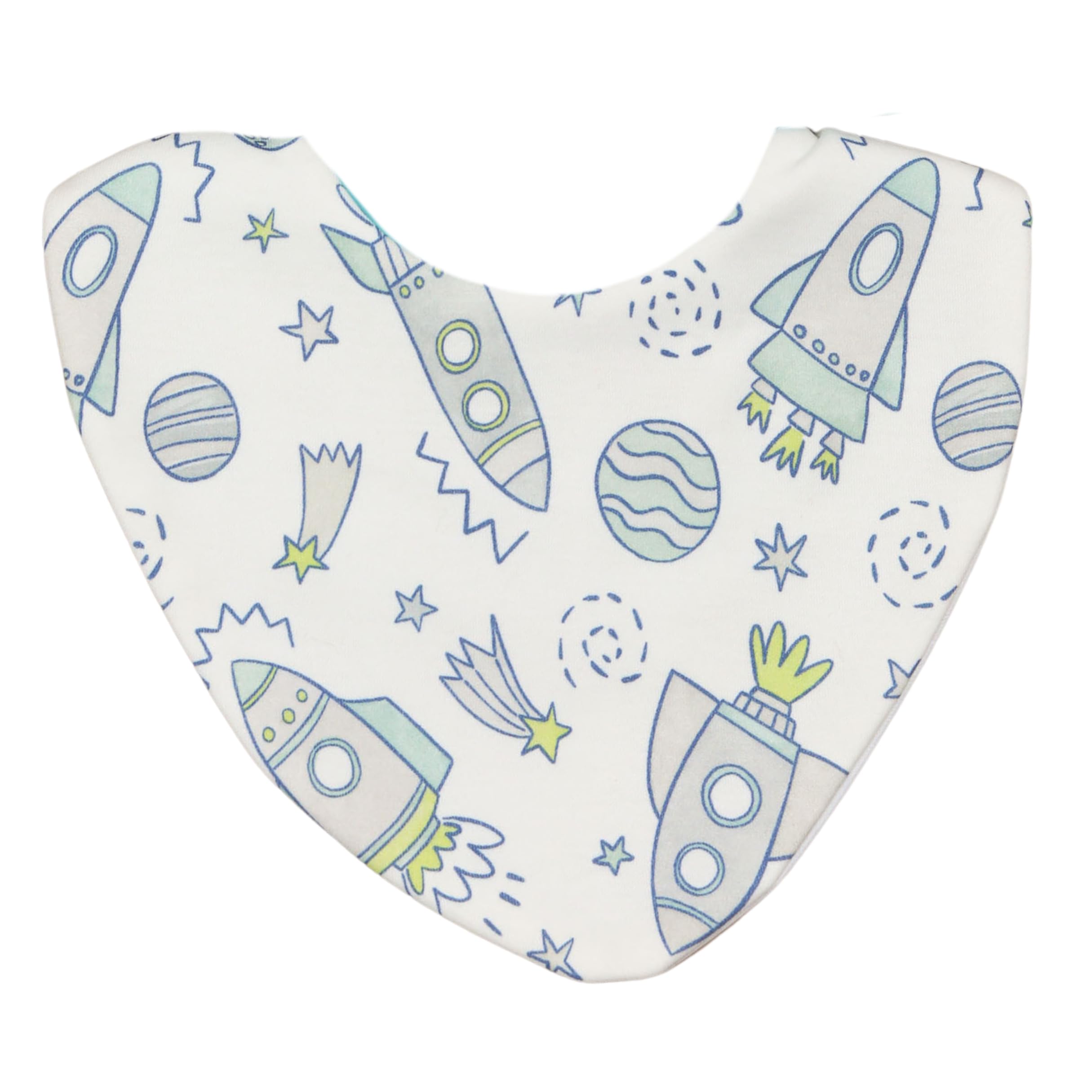 Bibbilyboo Adult-Teen-Child Special & Additional Needs Waterproof Dribble Bibs, 2 Pack - Waterproof - Highly Absorbent - Adjustable - Award Winning (Neon Rockets, Teen) โ image 1