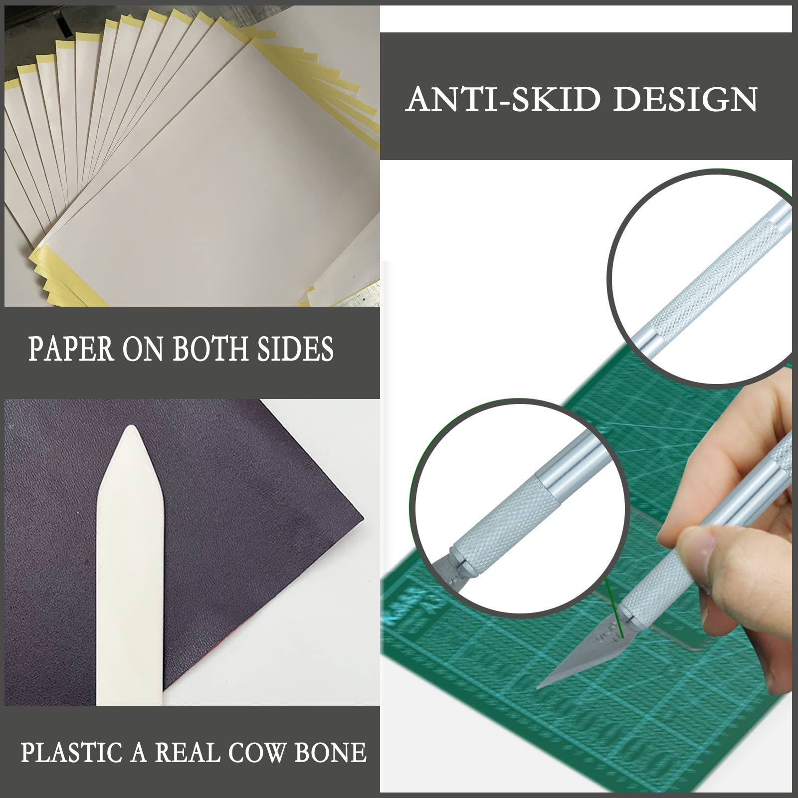 16 Fogli Nastro Biadesivo A4 Trasparente Forte - Con Coltello Di Precisione Per Artigianato, Album Fotografici E Carte Glitterate - Foto 2