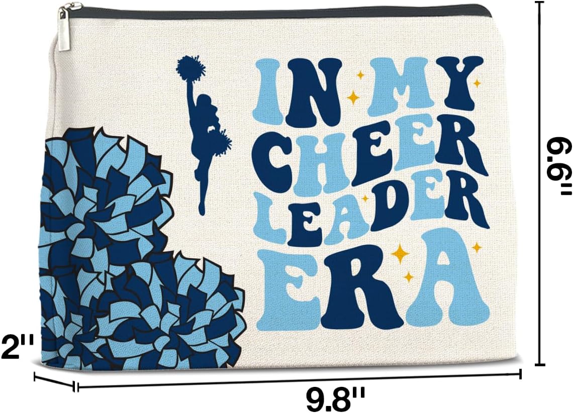 LyoGao Cheerleading Gifts Makeup Bag, Cheerleader Gifts for Women Girl Teammate Female Friend, Cheer Accessories Cosmetic Bag - Image 2
