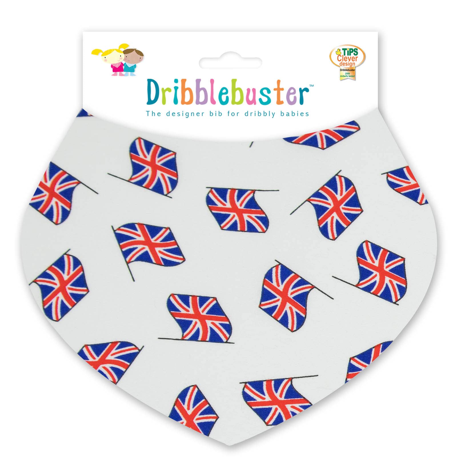 Dribble Bib for Baby Souvenir Drool Bib Made in UK Flag British flag