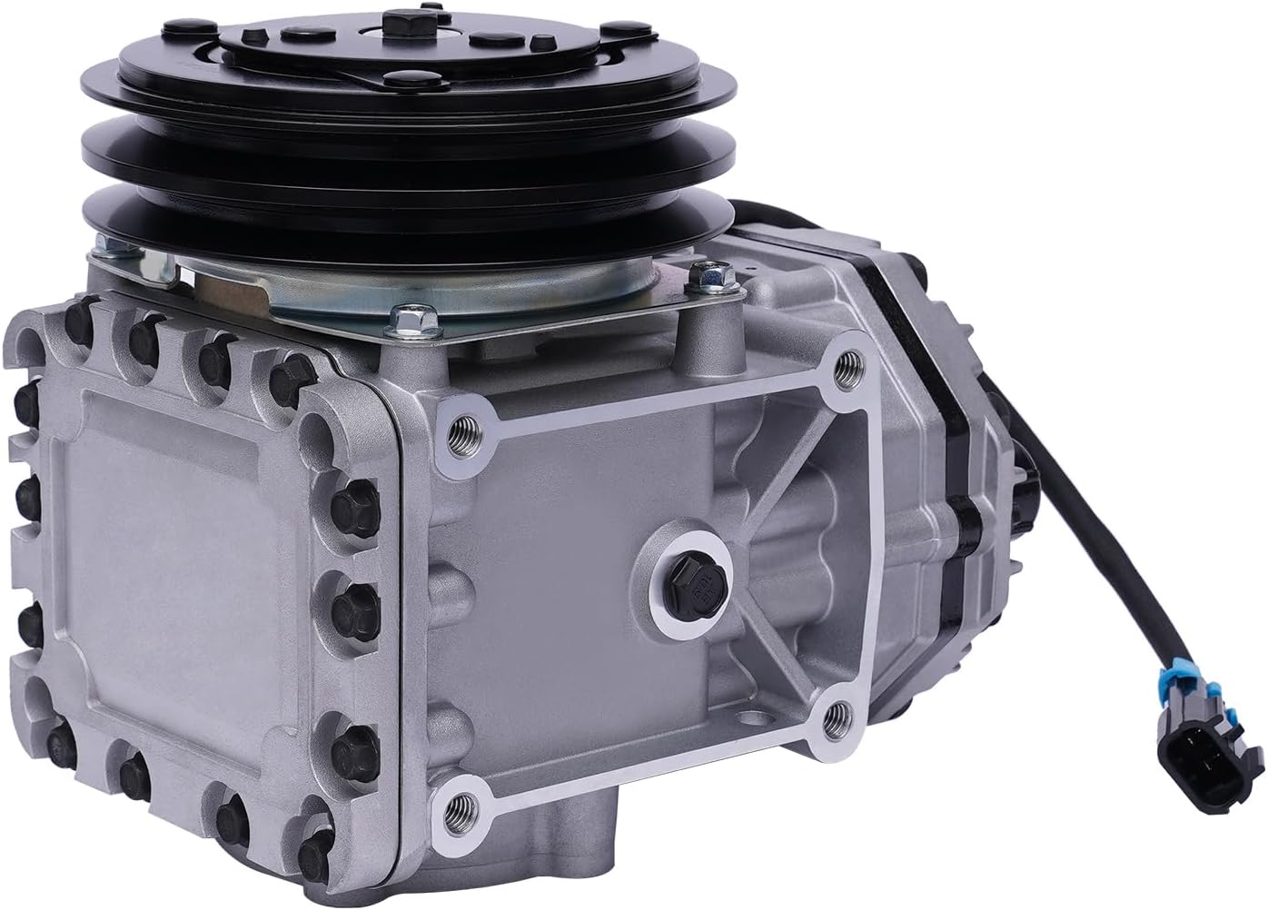 AC Compressor York Style For Freightliner, 1998 1997, C112 Century Class, w/2 grv clutch 2 wire w/Det.55 series,12L; Kenworth, 2000 1996, All w/2 gr. 6" dia. 2 wire; w/Cat 3406B (C15) eng