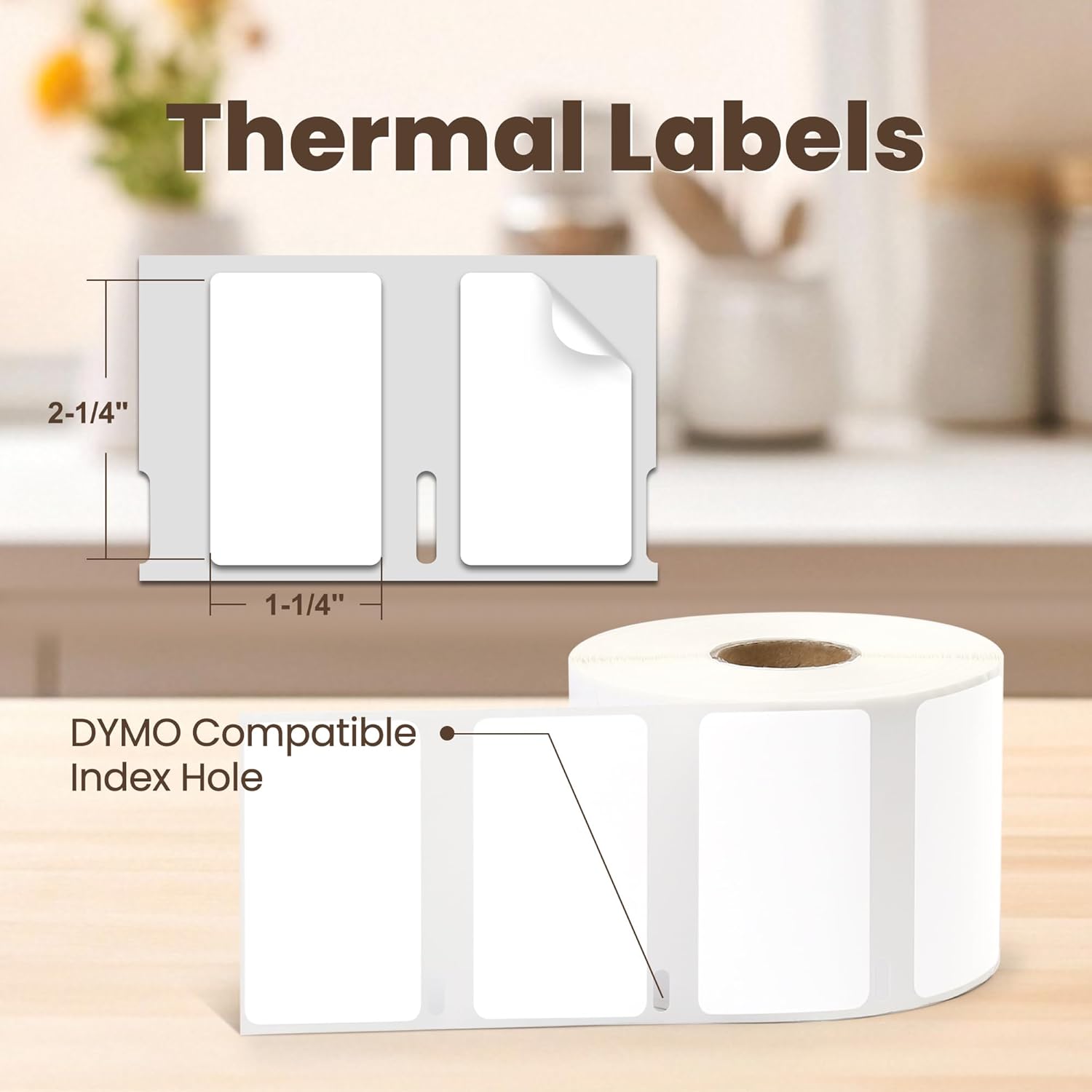LotFancy 1-1/4" x 2-1/4" Thermal Labels Replacement for DYMO 30334, Mailing Labels (10 Rolls, 1000 Label/Roll), Barcode Address Shipping Label Compatible with Labelwriter 400, 450 Duo Turbo