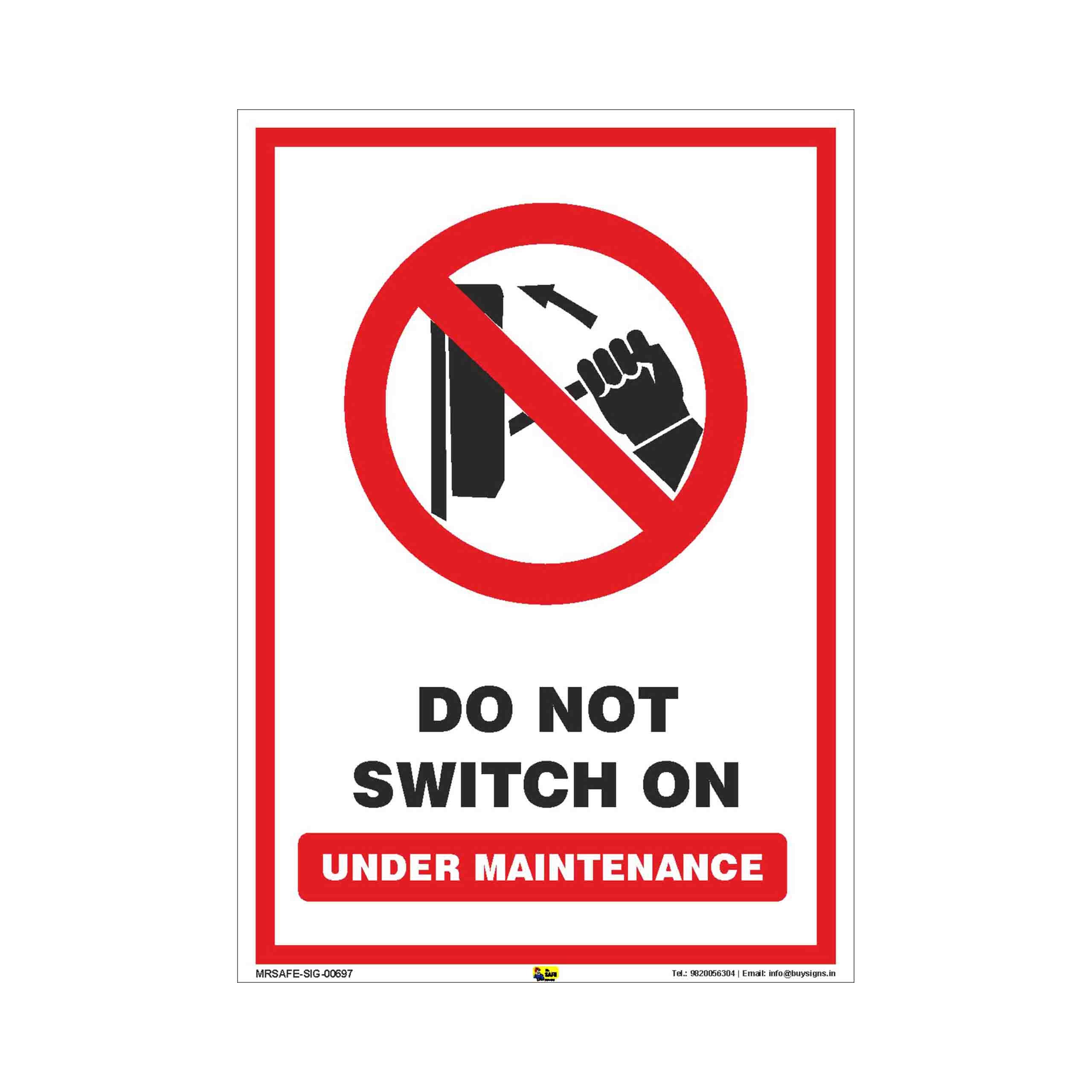Mr. Safe - Do Not Switch On Under Maintenance Sign Hard Plastic Lamination A2 (16.5 inch X 23.4 inch) (B07KM9KFLK) Amazon Price History, Amazon Price Tracker
