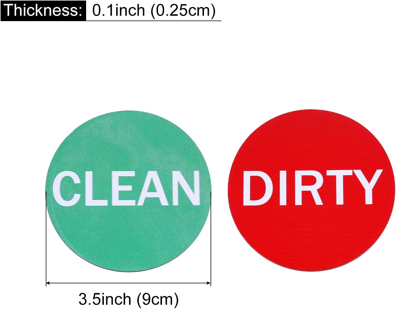 MECCANIXITY Dishwasher Magnet Clean Dirty Sign Round Magnet Red-Green Double-Sided Use for Dishwasher Washing Machine Refrigerator Clean Dirty Sign Indication