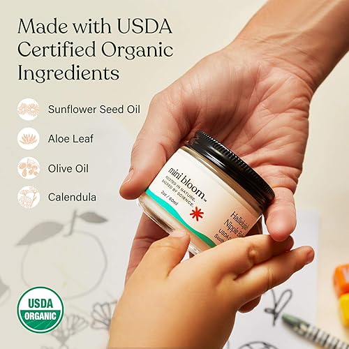 Miniatura 3 de Bálsamo para pezones Mini Bloom Hallelujah  Ungüento calmante orgánico USDA  Restaura y repara pezones secos agrietados sensibles  Sin lanolina
