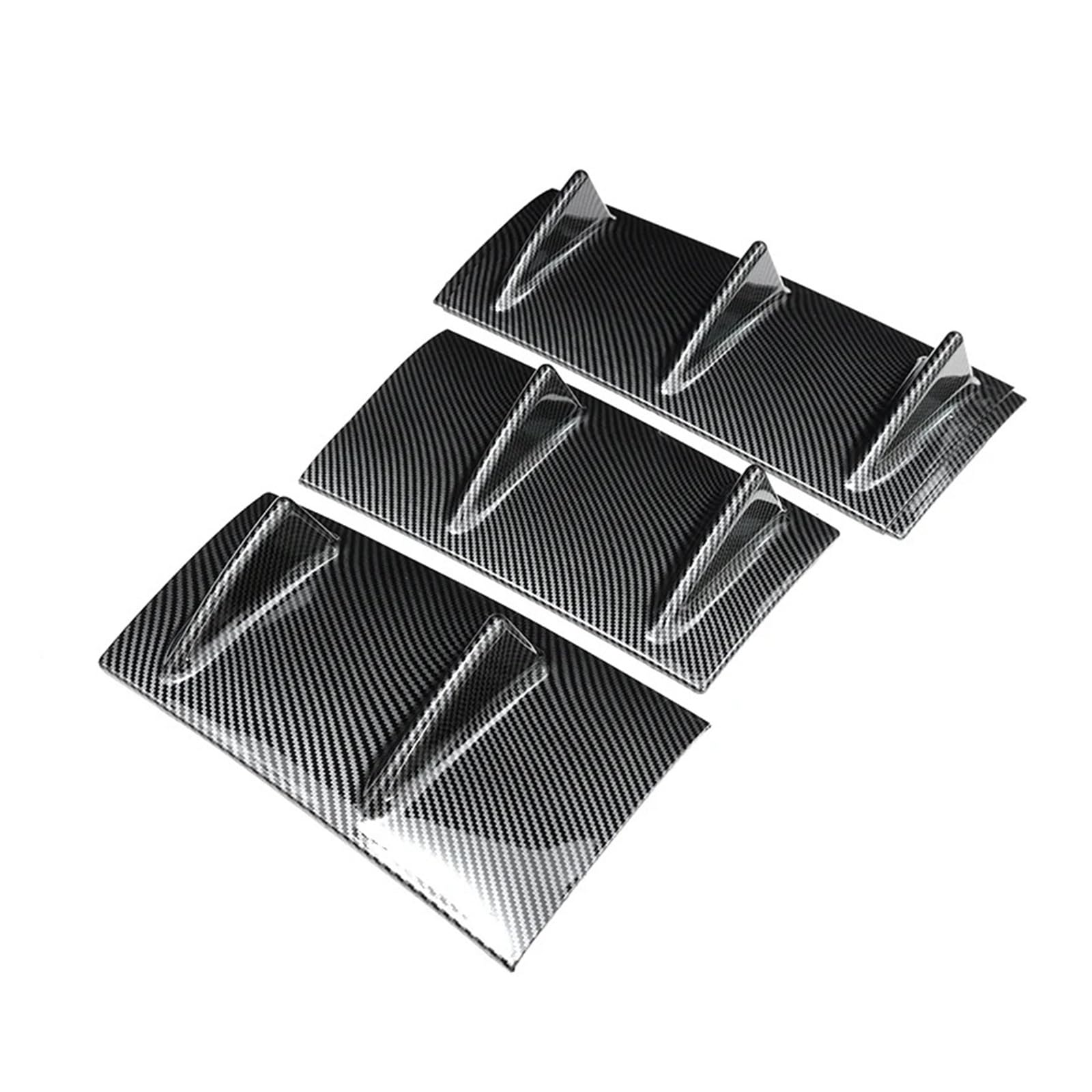 Protector parachoques trasero de coche contra roces con alerón universal de carbono 5