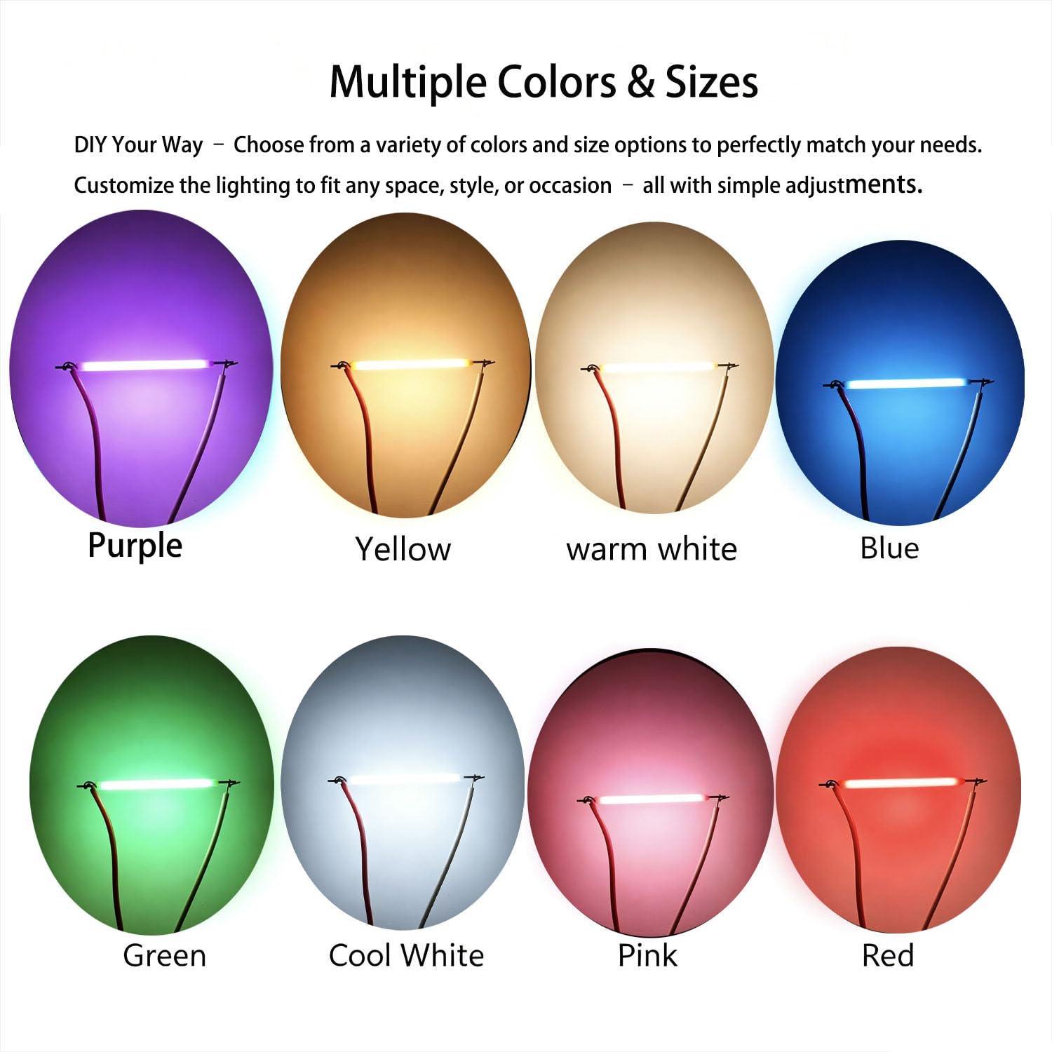 lLED Filament Ersatzteile Edison Glühbirne DC 3V starres Keramik LED Filament Flexible Lampenteile 100PCS/54mmGrün