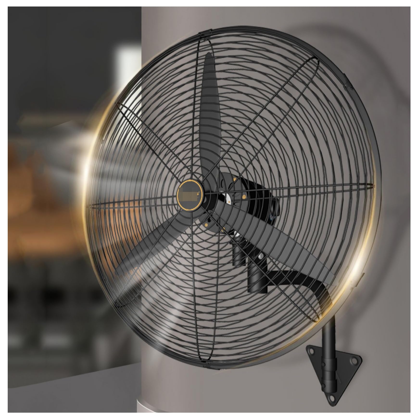 JKJZSALJ Oscillating Fan Heavy Duty Wall Mount Fan Adjustable Tilt Quiet Corner Fan For Workshop Garage Patios Commercial And Industrial-One Color-650Mm,One Color-650Mm,One Color,500mm