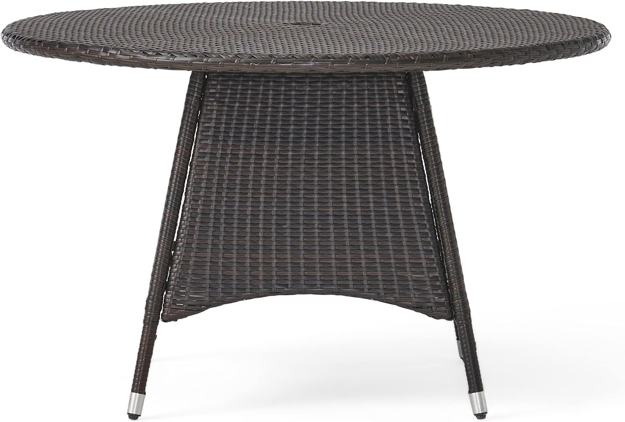 Christopher Knight Home Corsica PE Round KD Dining Table, Multibrown Patio, Lawn