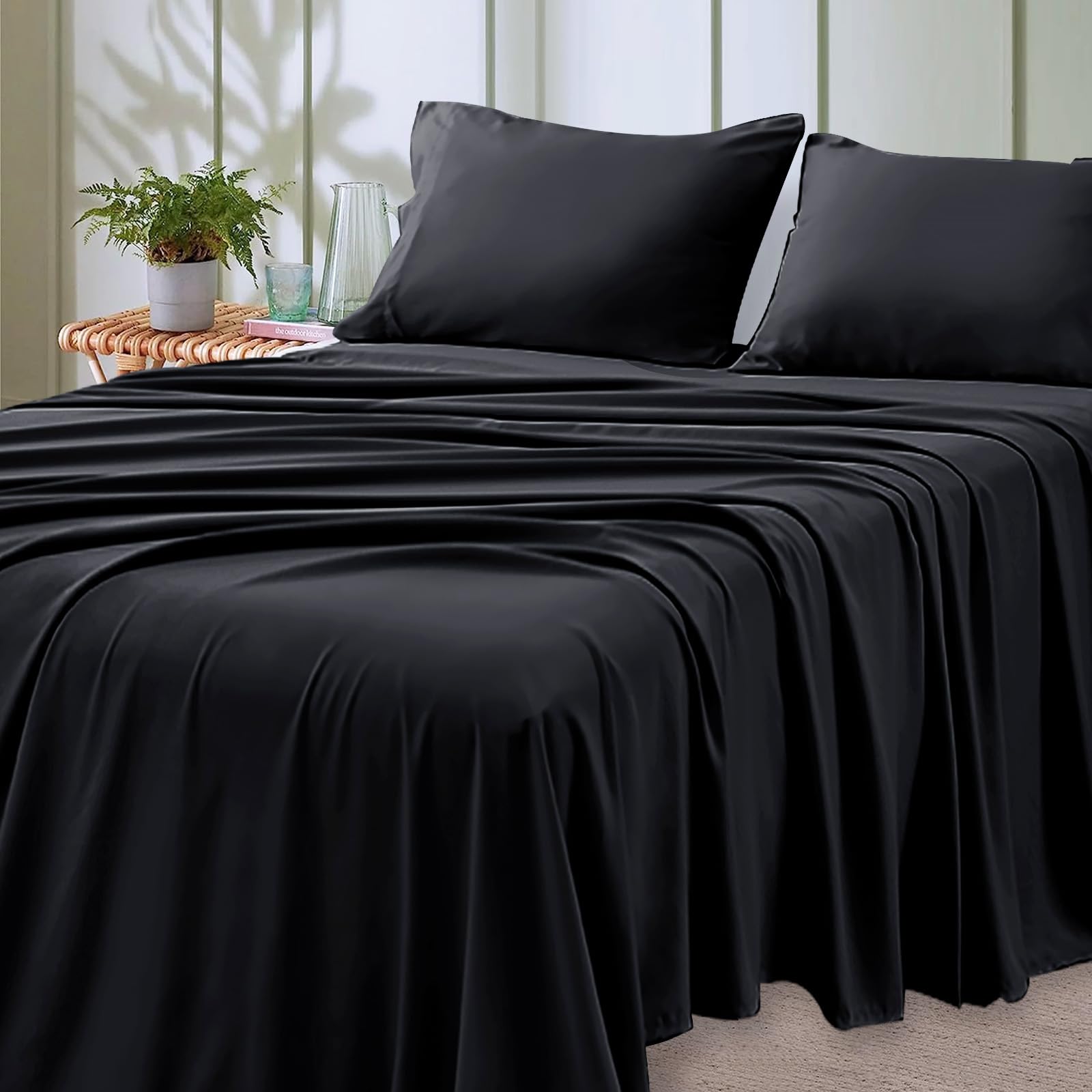 LINGE DE LIT NOIR : LINGE DE LIT - CHAMBRE