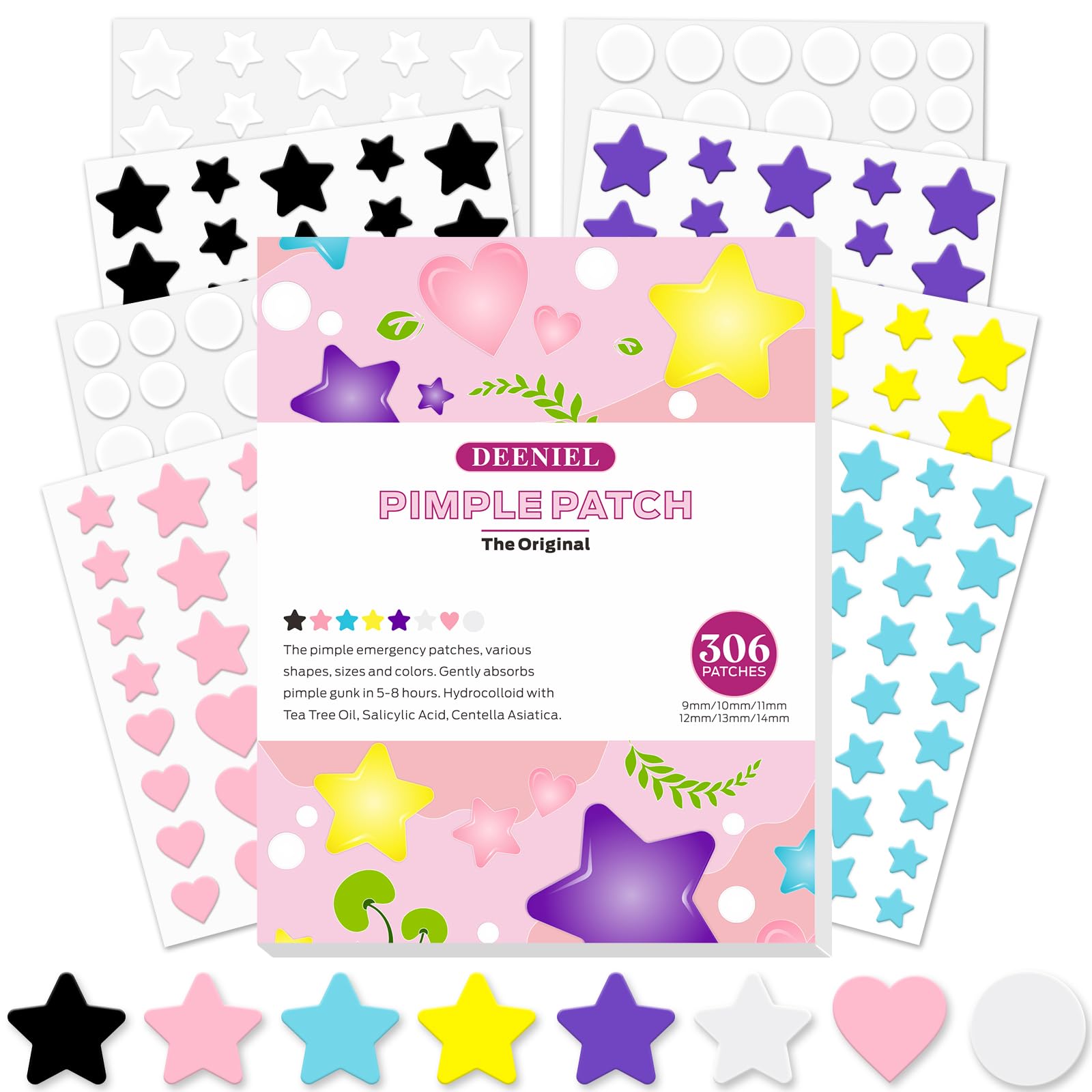 Pimple Patches Miracle Invisible Spot Cover - Hydrocolloid Acne Patch for Face Blemishes Zits Absorbing Patch Breakouts Spot