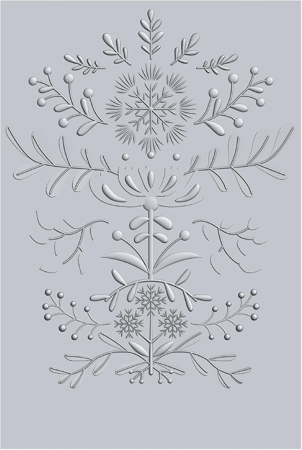 Sizzix 3-D Textured Impressions Embossing Folder Yuletide by Catherine Pooler, Grey