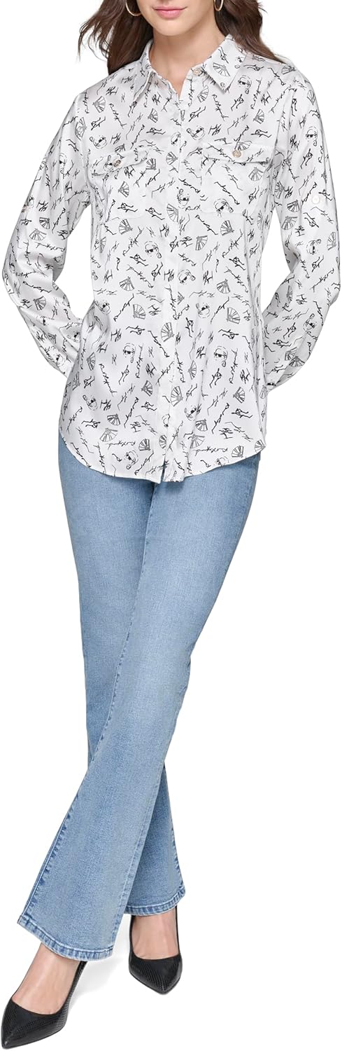 Karl Lagerfeld Womens Soft Everyday Blouse - Image 6