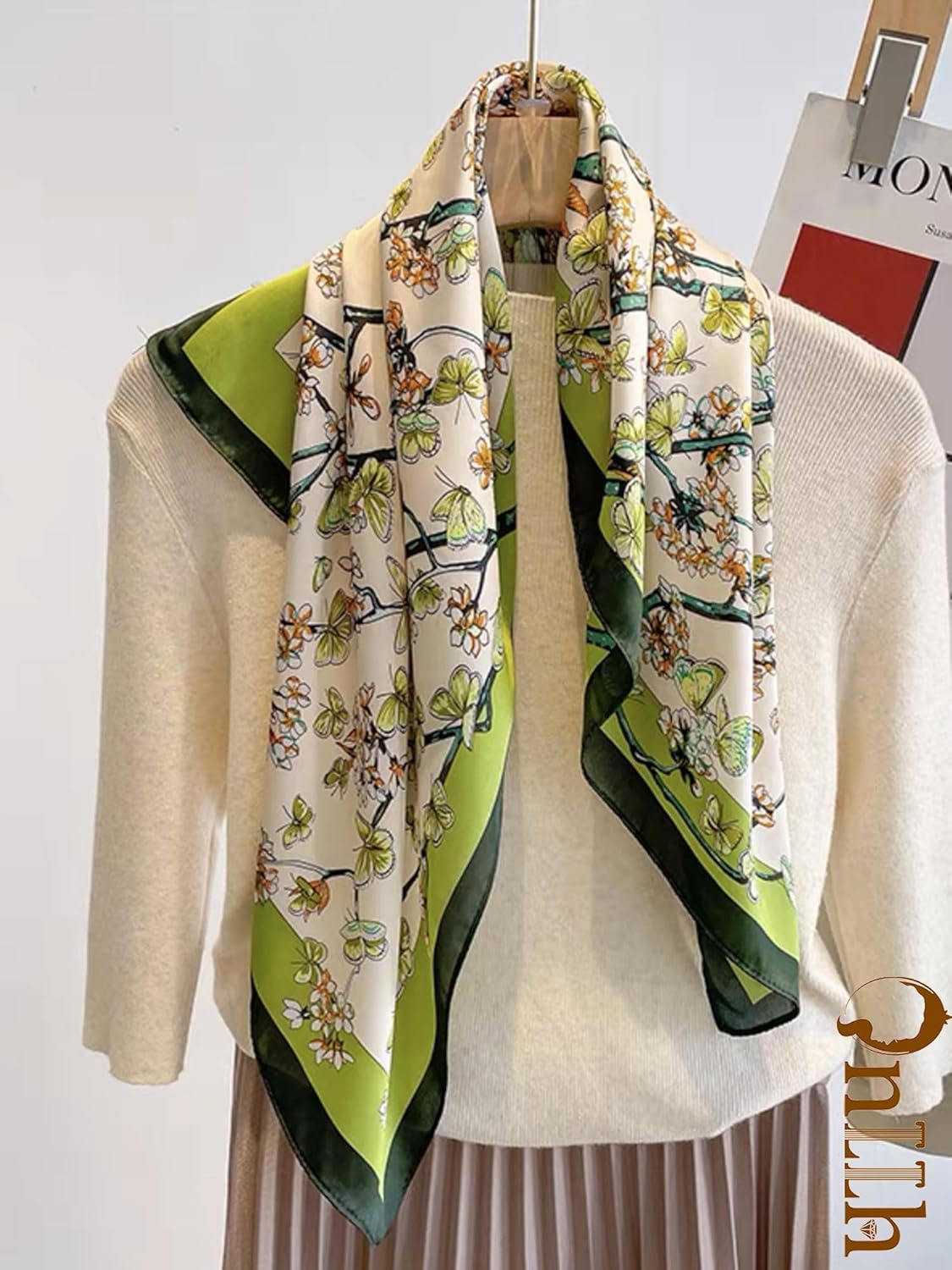 Silky Scarf for Women Lightweight Satin Bandanas Neck Hair Wrap For Sleeping Head Scarves 27.5" - Image 3