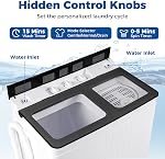 Giantex laveuse portable, 26LBS Tub jumeau Mini Compact lave-linge Spinner Combo avec pompe à égoutter, 18Lbs Lave-linge et 8Lbs Spinner pour Appartements, RVs, Dorms, Gray+White